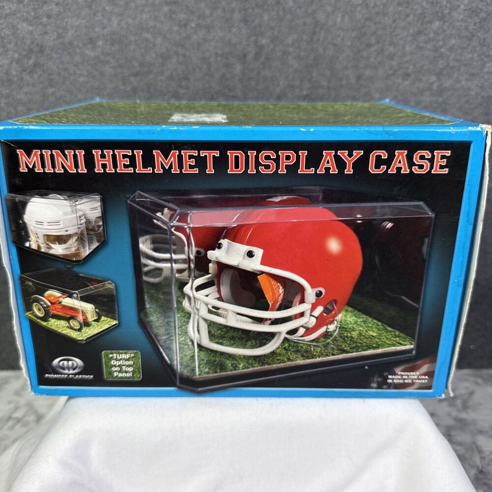 Pioneer Plastics Clear Plastic Mini Helmet Display Cases, 8" x 6" x 5"